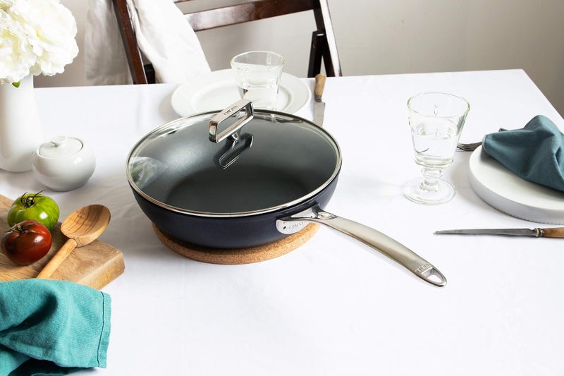 Cristel Castel'Pro Domed Glass Lids With Fixed Stainless Handle (8")